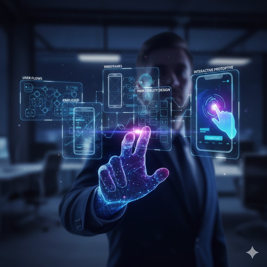 مراحل تصميم تطبيق في أبوظبي مع تركيز على الوضوح والتنظيم